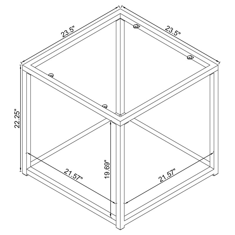 Table de bout avec miroir Doral