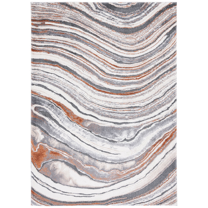 Cyrus Shag Performance Abstract Rug, Rectangle 5'5" x 7'6"