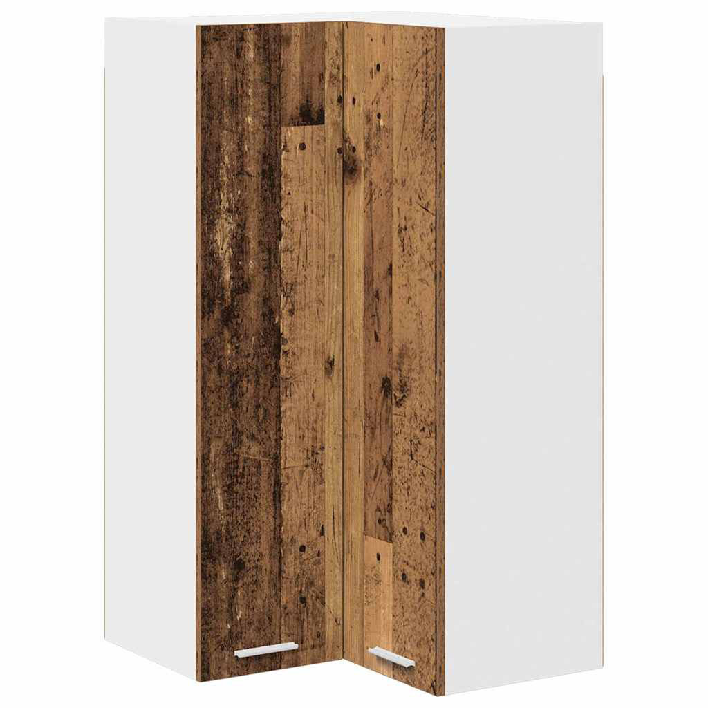 Vidaxl Hanging Cabinet Riga Artisan Oak And White 57 X 57 X 100 Cm