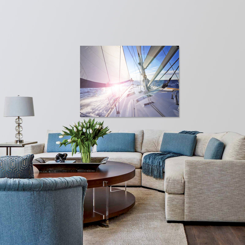 Sailing Into The Sun Print, Acrylic, 40" H X 60" W x 1.5" D