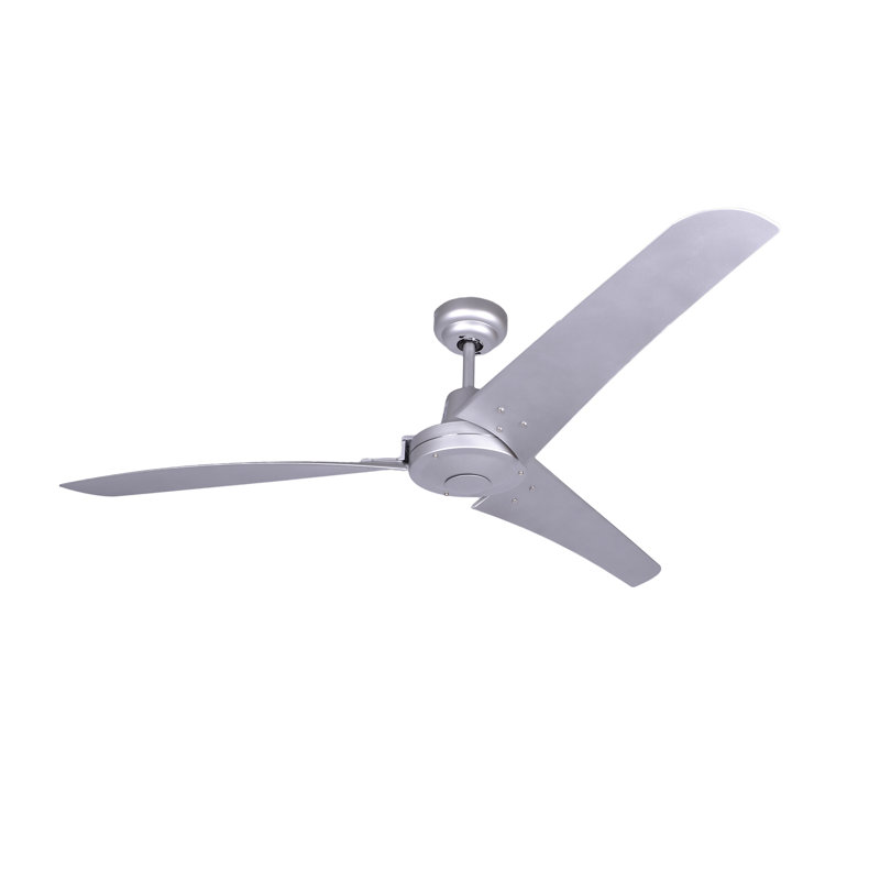 Nunn 140cm Ceiling Fan, Matt brushed nickel, With remote control