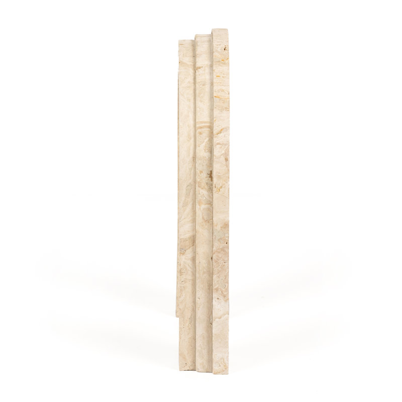 Rockwell 2 Piece Travertine Arches Set, White Travertine