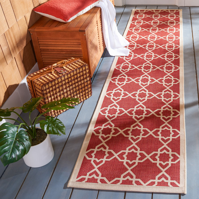 Tapis d'intérieur / extérieur à motif géométrique Dirks Performance, Tapis de couloir 2 pi 3 po x 10 pi