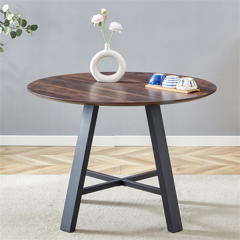Table de salle à manger et table basse moderne et minimaliste moderne. Plateau de table en bois aggloméré de 42 pouces de diamètre (table seulement)