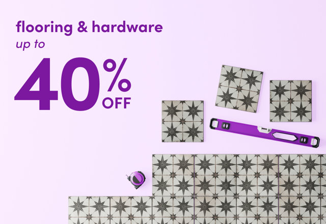 flooring & hardware sale.