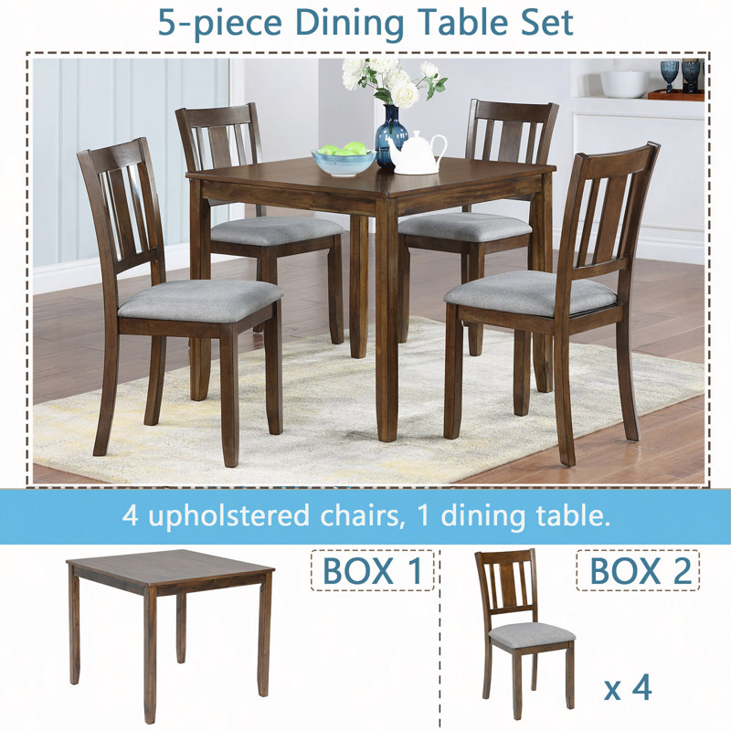 Ensemble de table de salle à manger 5 pièces Elegant Elegant