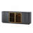 Wavy TV Cabinet, Round Sideboard, Vertical Stripe Storage Cabinet