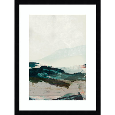 Mountains No 2 by Dan Hobday Wood Framed Wall Art Print