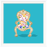 Palace Chair Turquoise Giclee Print by Dana Gibson