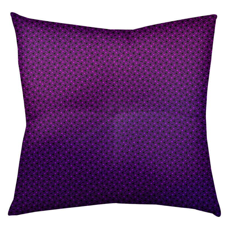 Coussin de sol à motif de treillis hexagonal Katelyn Elizabeth, H 26 po x l 26 po, Mauve
