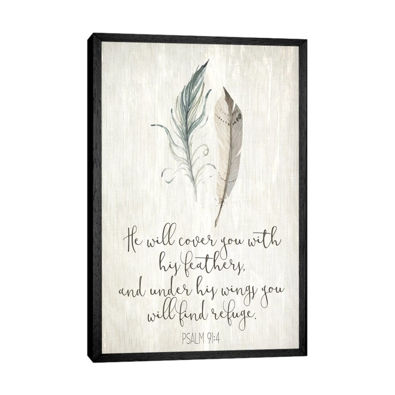 His Feathers I by Kimberly Allen - Painting on Canvas, 152.5 cm H x 101.5 cm W, Black Framed Canvas