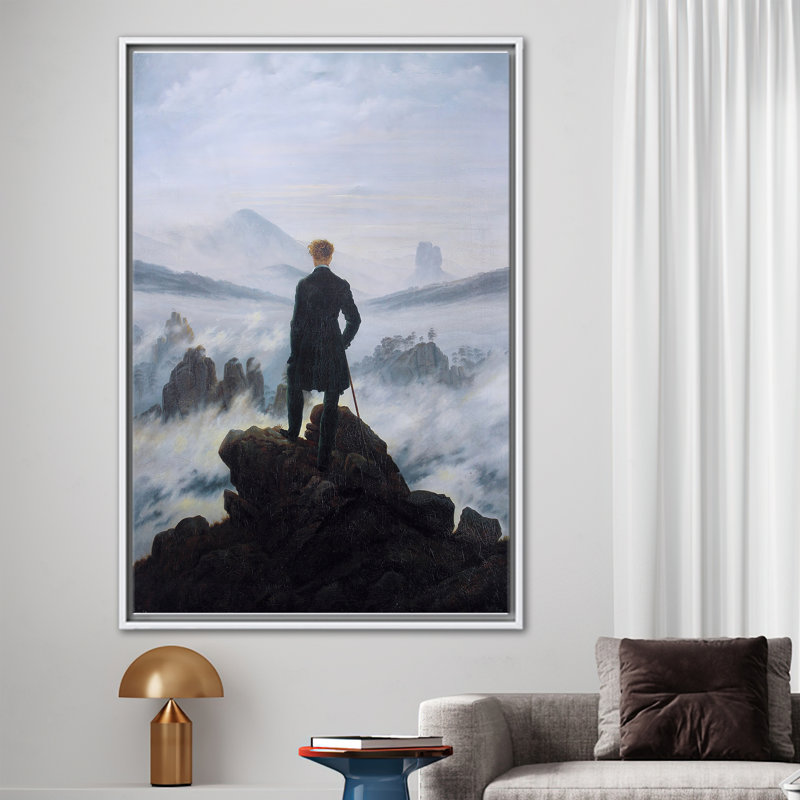Print on Canvas, 35 cm H x 25 cm W, White Floater Framed