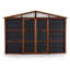 Abri de rangement extérieur en métal de 3 m de large x 3,6 m de profondeur