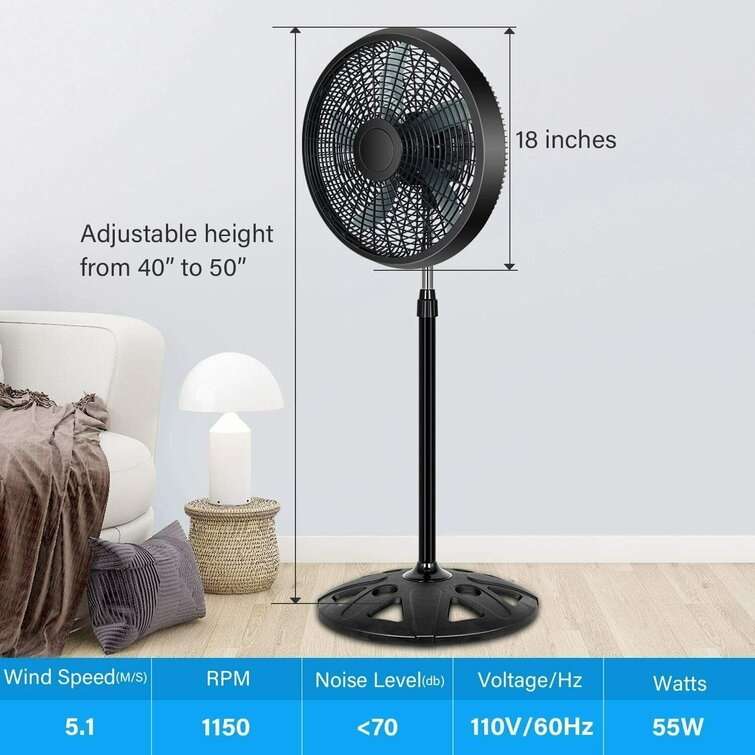 53.5 Oscillating Pedestal/Standing Fan