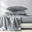 Twin Grey 100% Satin Sheet - Luxury, Wrinkle , Gentle On Skin & Hair, , 1 Flat Sheet, Fitted 4 Open Ended Pillowcases Reduces Breakage,