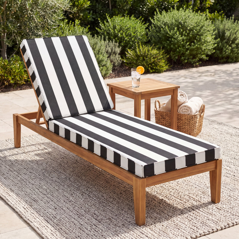 Jed Indoor/Outdoor Sunbrella Seat/Back Chaise Lounge Cushion