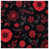 Noir / rouge foncé