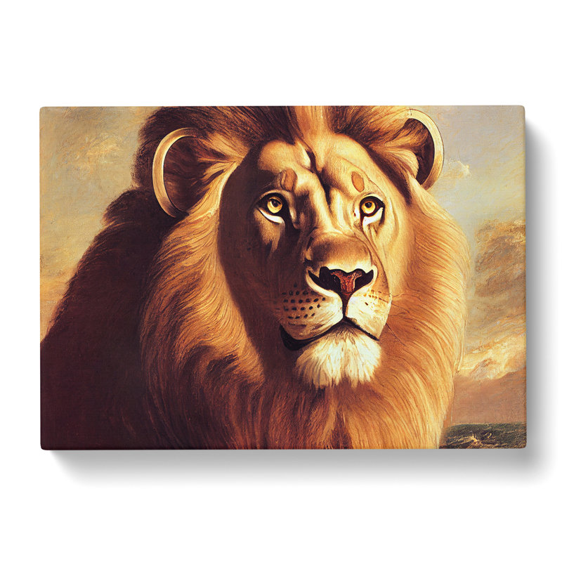 Lovely Lion - Wrapped Canvas, 35cm H x 50cm W x 3cm D