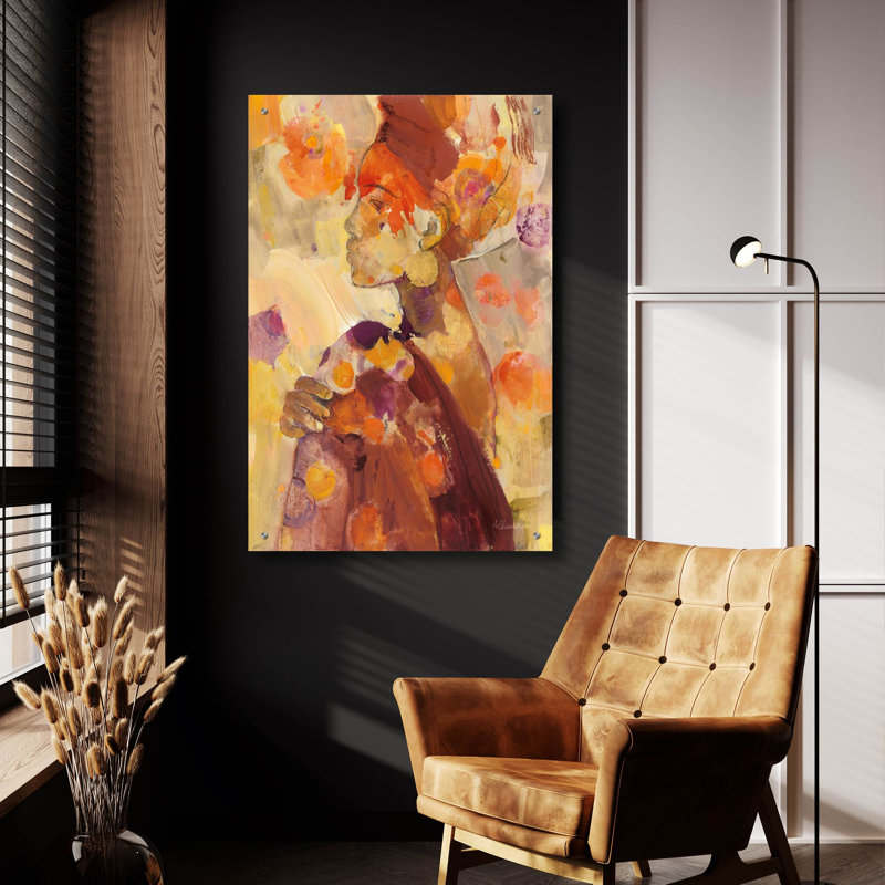 Art mural en verre 24 "x 36" Latitude Run «Celebrate Beauty 2» par Albena Hristova, H 36 po x l 24 po x P 0,2 po