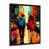 Impression noire sur toile encadrée sélectionné