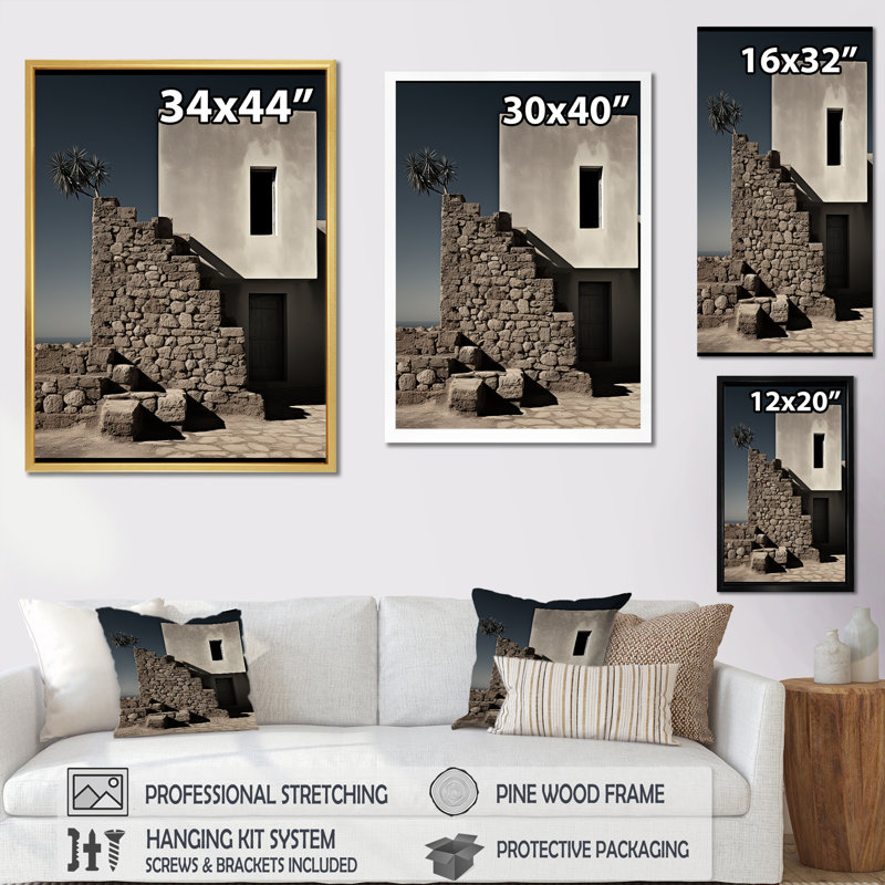 Monuments minimalisme, photographie de paysage II - reproductions d'art mural, Cadre flottant noir