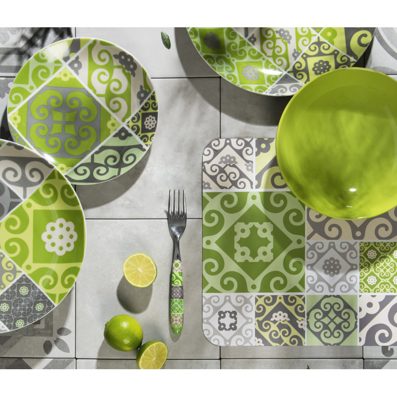 24 Pieces Cutlery Set, Green