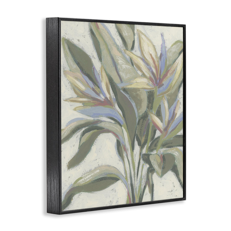 «Pastel Paradise Plants», estampe numérique de June Erica Vess, H 14 po x l 11 po, Giclée encadrée noir minuit