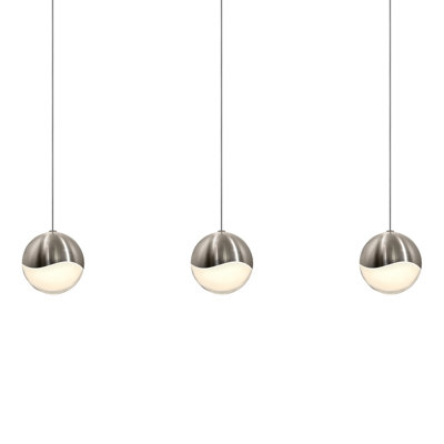 Grapes 3-Light 3000K Dimmable Integrated LED Globe Chandelier