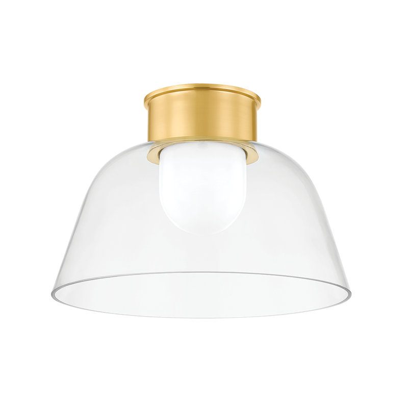 LAKESIDE Flush Mount, Aged Brass