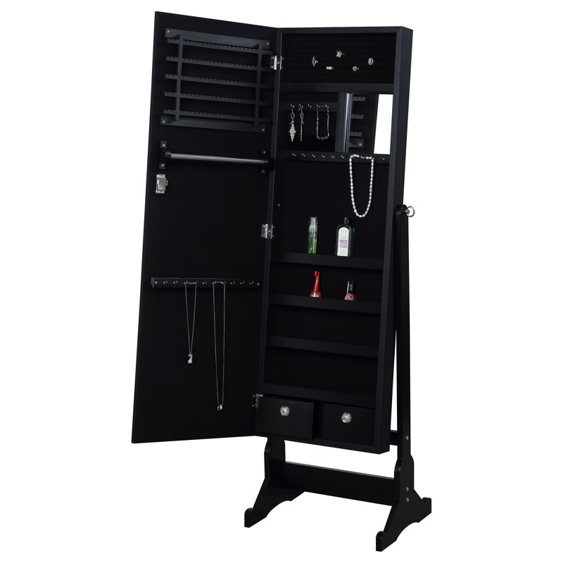 Black Jewelry Cheval Mirror