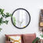 Miroir circulaire avec cadre perlé en métal