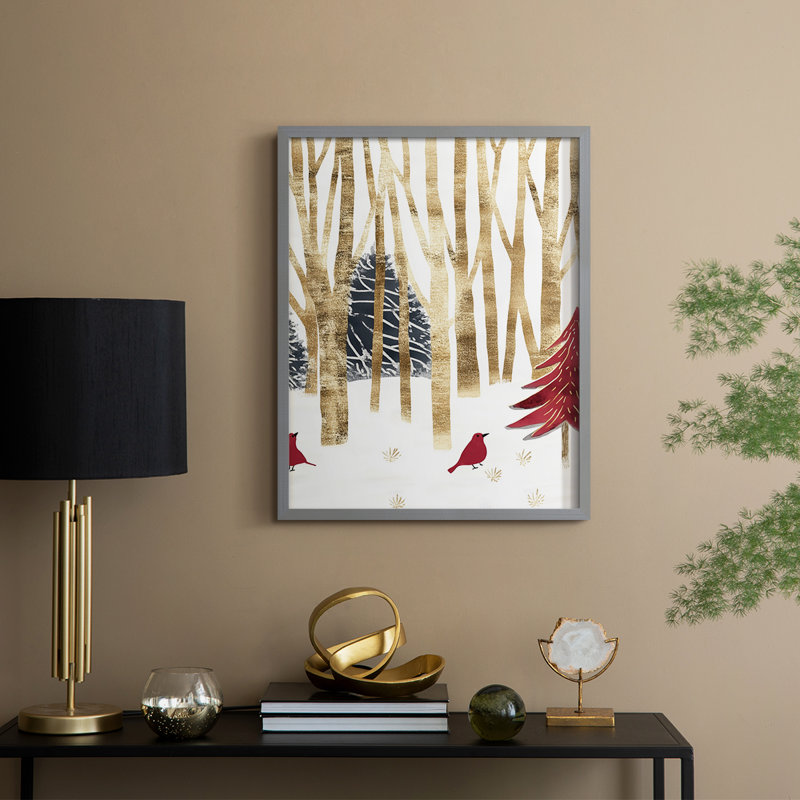 «Christmas Holiday Art» CDXXIX, reproduction encadrée - bois massif, Gris, H 15 po x l 12 po