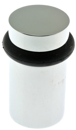 Solid Brass Floor Mount Stop, Polished Chrome