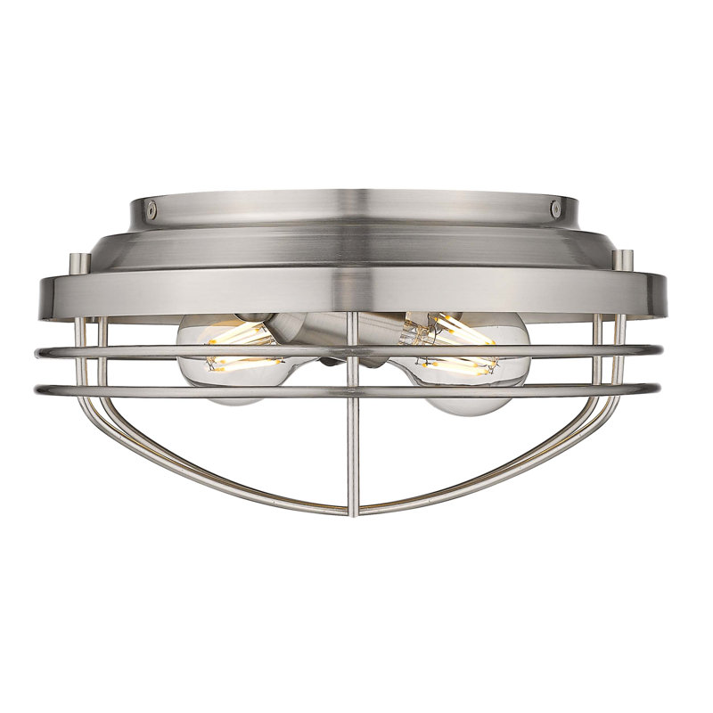 Plafonnier encastré 2 lumières Lylah, Étain