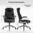 Ergonomic Faux leatherLeather Executive Office Chair with Adjustable Arms-1785438301