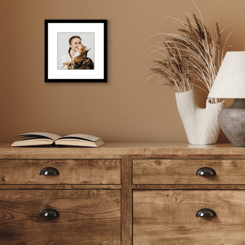 Picture Frame With Mat - Modern Design, Shatter-Resistant Glass, Dual Sawtooth Hangers, Ideal For Home And Office Decor