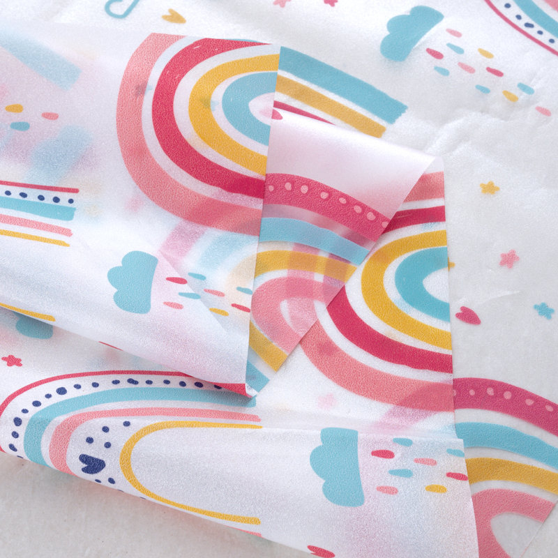 Rainbow Peva Waterproof Shower Curtain With Hooks