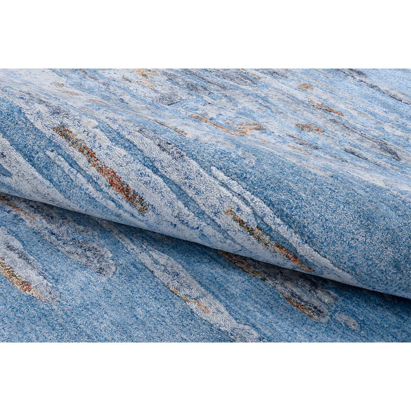 Area Rug in Blue, Rectangle 3' x 6'