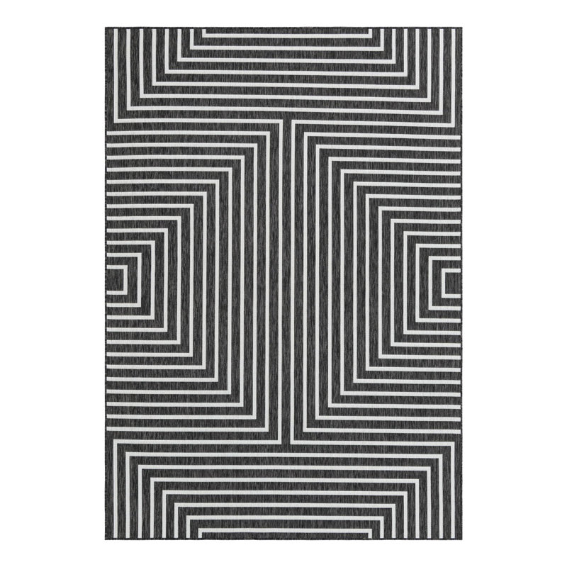 Geometric Indoor / Outdoor Rug, Rectangle 7'1" x 10'