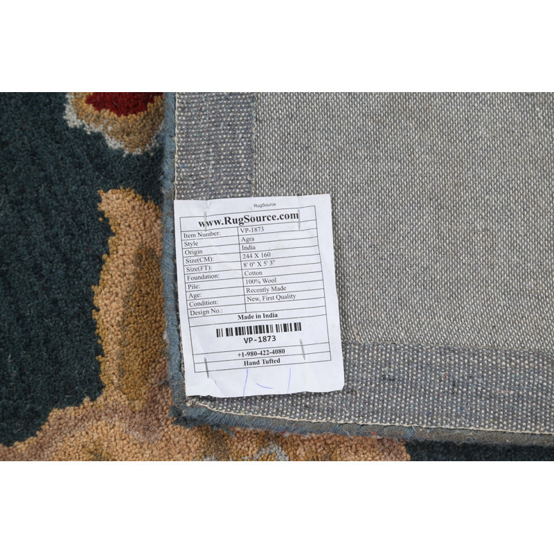 Tapis oriental Agra touffeté à la main 5 x 8