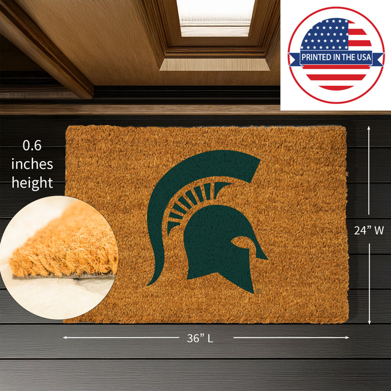 Grand tapis couleur coco 36 po x 24 po Michigan State University