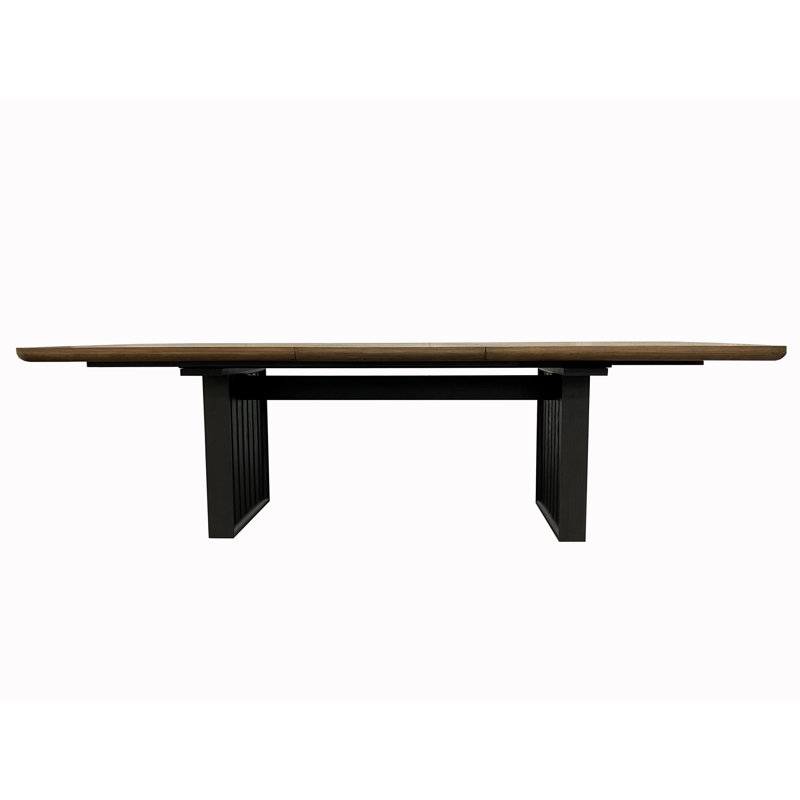 Table à double piédestal au fini latté