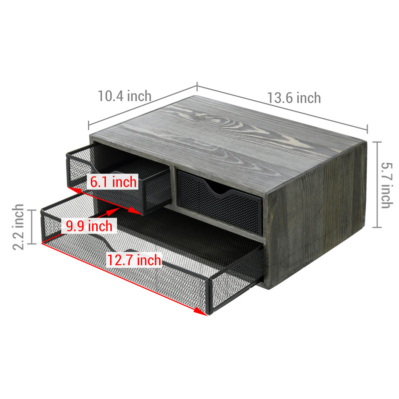 Metal Stackable Desk Organiser with Drawers