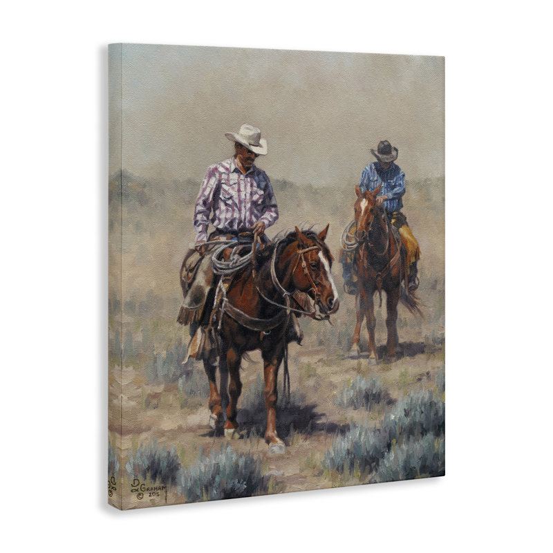 "Dust Bowl Cowboys", art mural par David Graham, H 48 po x l 36 po