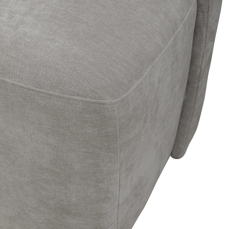 Faouzi Accent Dining Chair W/ Casters, Gray Polyester