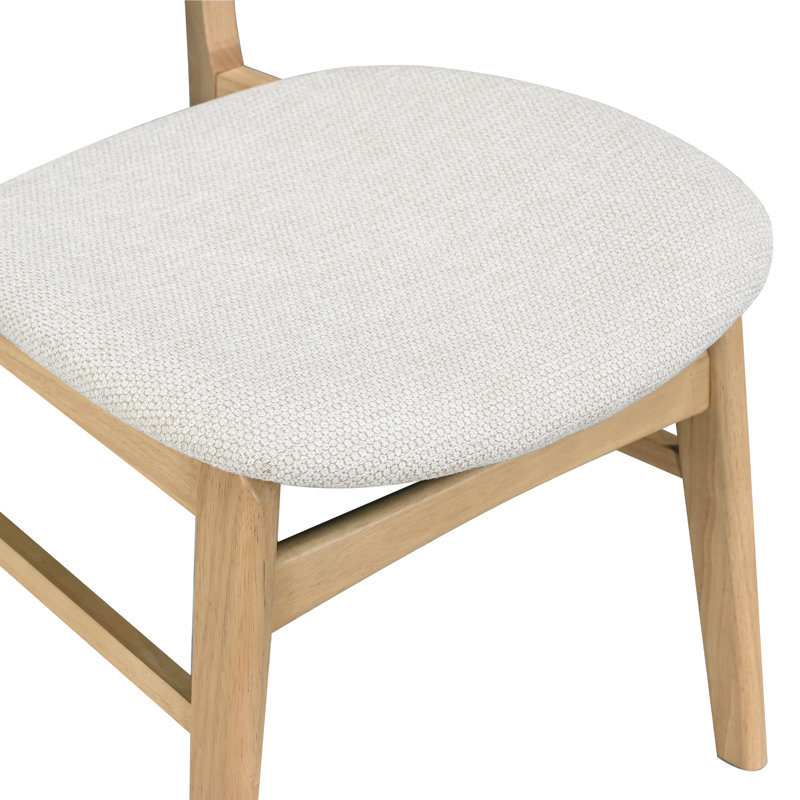 Ensemble repas 5 pièces Solace avec chaises courbées, Tan, 6
