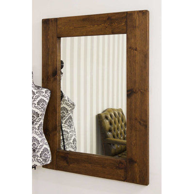 Moshe Wood Flat Wall Mirror