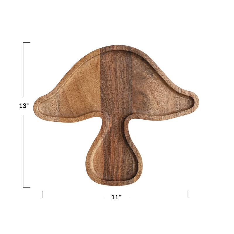 Mushroom Shaped Mango Wood Serving Board
