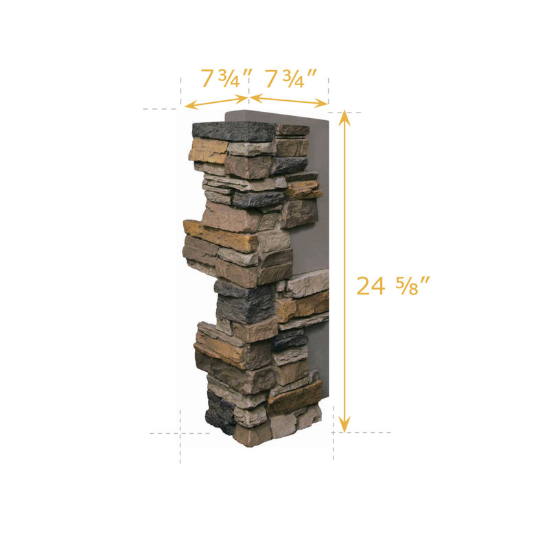 Colorado Dry Stack Flush Inside Corner, Motley Gray