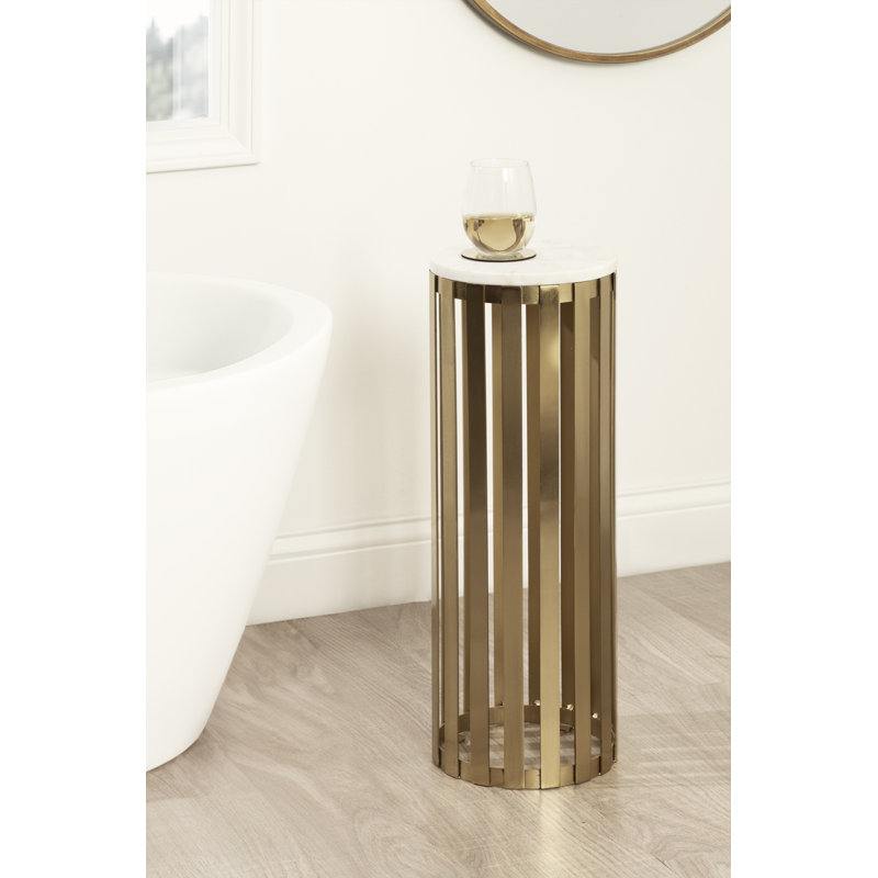 Heleen Marble Drink Table 9" Diameter